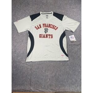 Stitches San Francisco Giants Jersey Men L Grey Polyester MLB Baseball Shirt NEW